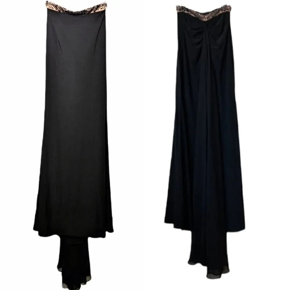 XSCAPE Beaded Waist Maxi Skirt with Train 0 - Picture 9 of 10
